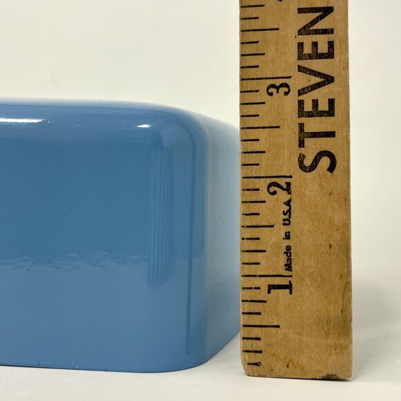 Vintage 80s Andre Richard Japan 1981 Melamine Tissue Box Cover Powder Blue - Picture 5 of 5